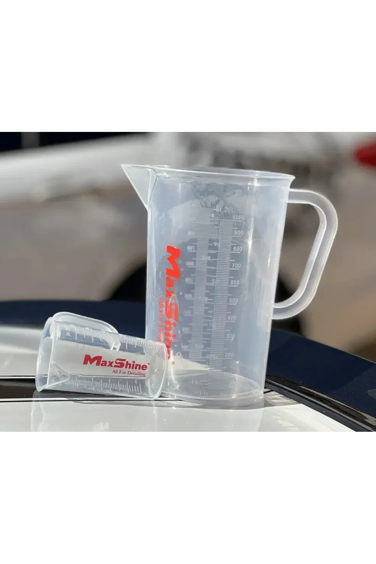 Max Shine Ölçü Kabı 2li paket 100 ml ve 1000ml - Measuring Cup - Şeffaf - 1 er Adet