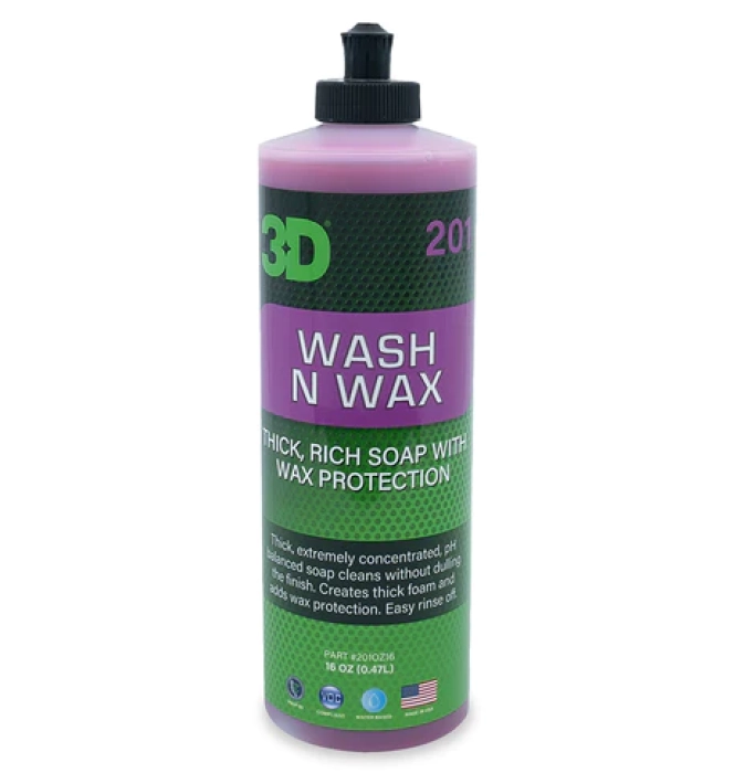  3D Wash N Wax Cilalı Oto Yıkama Şampuanı 1/128 Konsantre 500M