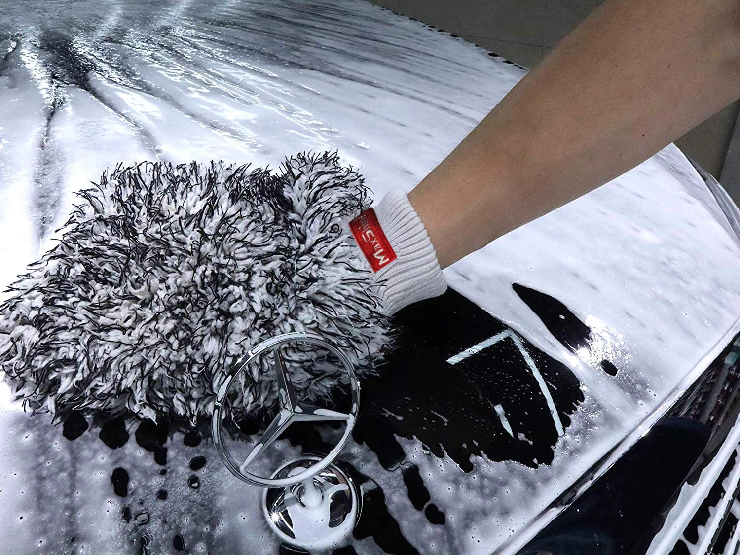 Max Shine Microfiber Wash Mitt - Dual Coloured Yıkama Eldiveni