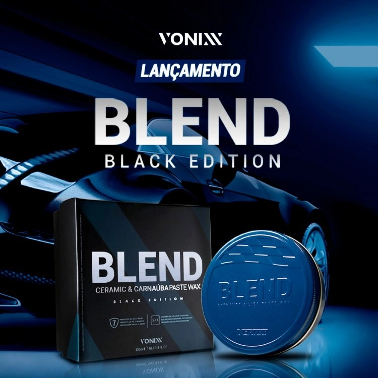 Vonixx Blend Black Edition Ceramic & Carnauba Wax – Siyah ve Koyu Renkli Araçlar için Seramikli Carnauba Wax - 100 ml + Uygulama Aplikatörü