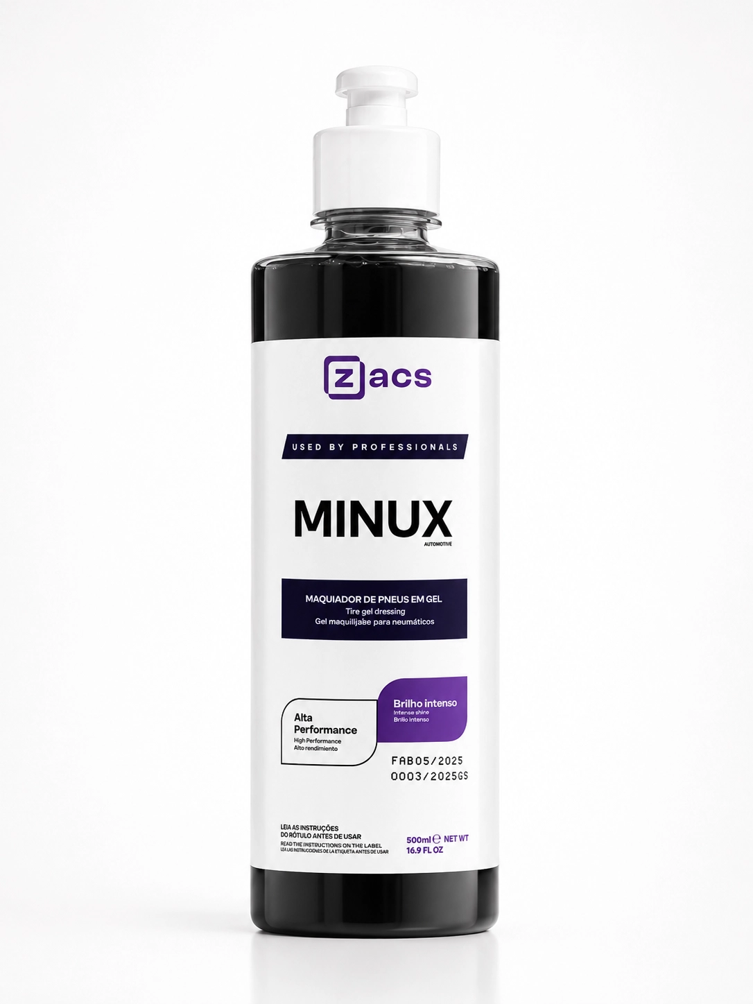 Zacs Minux – Jel Lastik Parlatıcı ve Koruyucu – 500ml