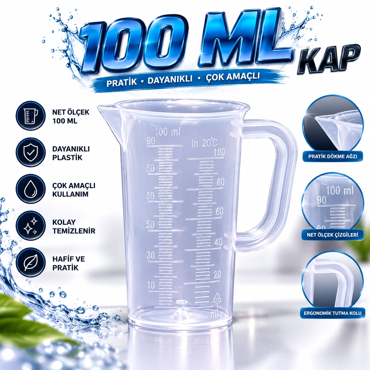PA 100 ML Ölçme Kabi