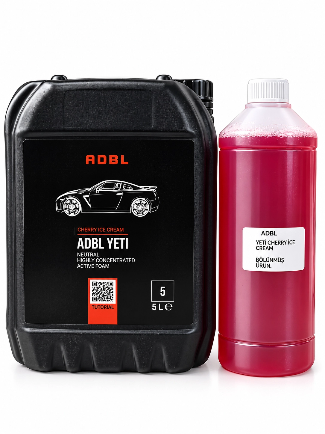 ADBL YETİ CHERRY ICE CREAM 5 LİTRE ÖN YIKAMA ŞAMPUAN  BÖLÜNMÜŞ ÜRÜN 1 LT