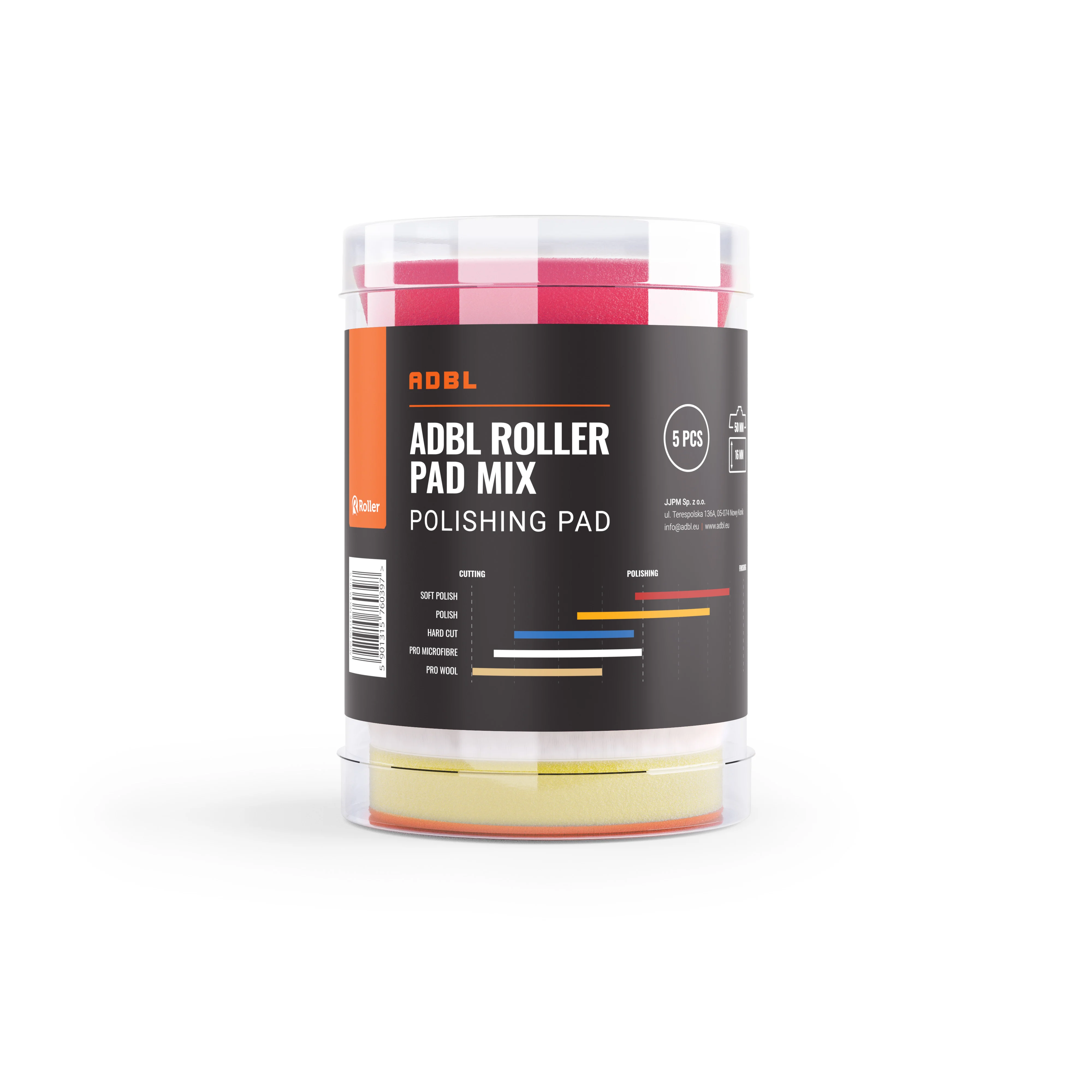 ADBL ROLLER PRO MIX HYBRİD POLİSAJ PED SETİ 50 MM