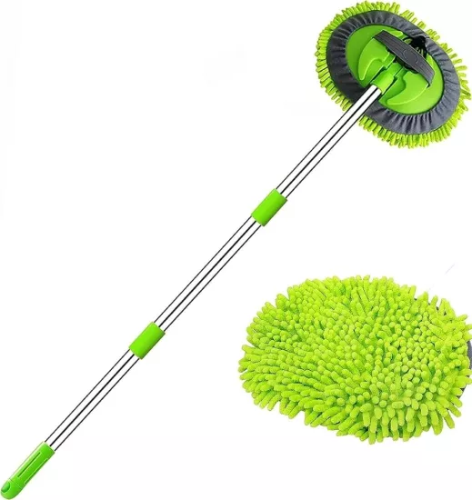 BİMARC Mikrofiber Araba Yıkama Mopu Yeşil | Çizmez Araç Yıkama ve Temizlik Mopu