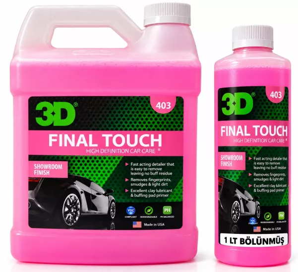 3D Final Touch Showroom Cilasi QD Hizli Cila 1 LT Bölünmüş Ürün