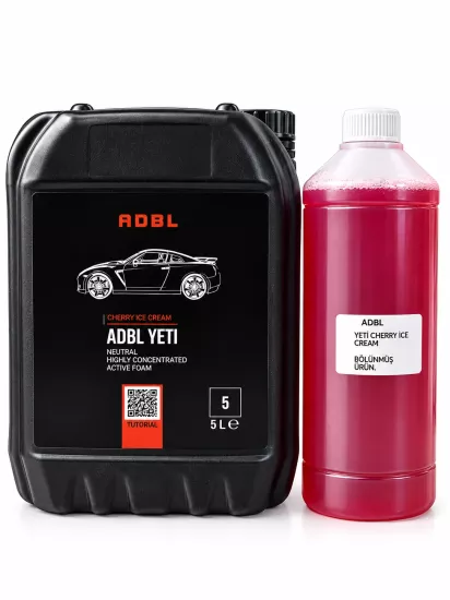 ADBL YETİ CHERRY ICE CREAM 5 LİTRE ÖN YIKAMA ŞAMPUAN  BÖLÜNMÜŞ ÜRÜN 1 LT