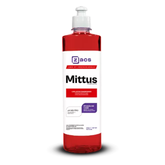 Zacs MITTUS - pH Nötr, Sürtünmeyi Azaltan Araç Şampuanı– 500ml