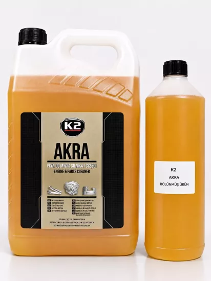 K2 Akra Motor Temizleyici ve Koruyucu 5 Litre 1 LT Bölünmüş Ürün