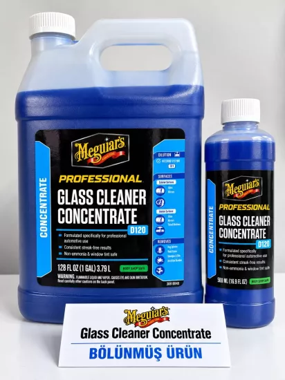 MEGUİARS GLASS CLEANER CONCENTRATE 1/10 KONSANTRE CAM TEMİZLEYİCİ 500 ML 