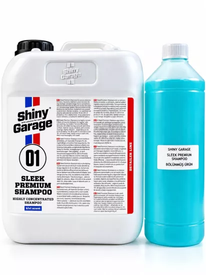  Shiny Garage Sleek Premium Shampoo - Ph Nötr Bol Köpüklü Şampuan 1 LT Bölünmüş Ürün