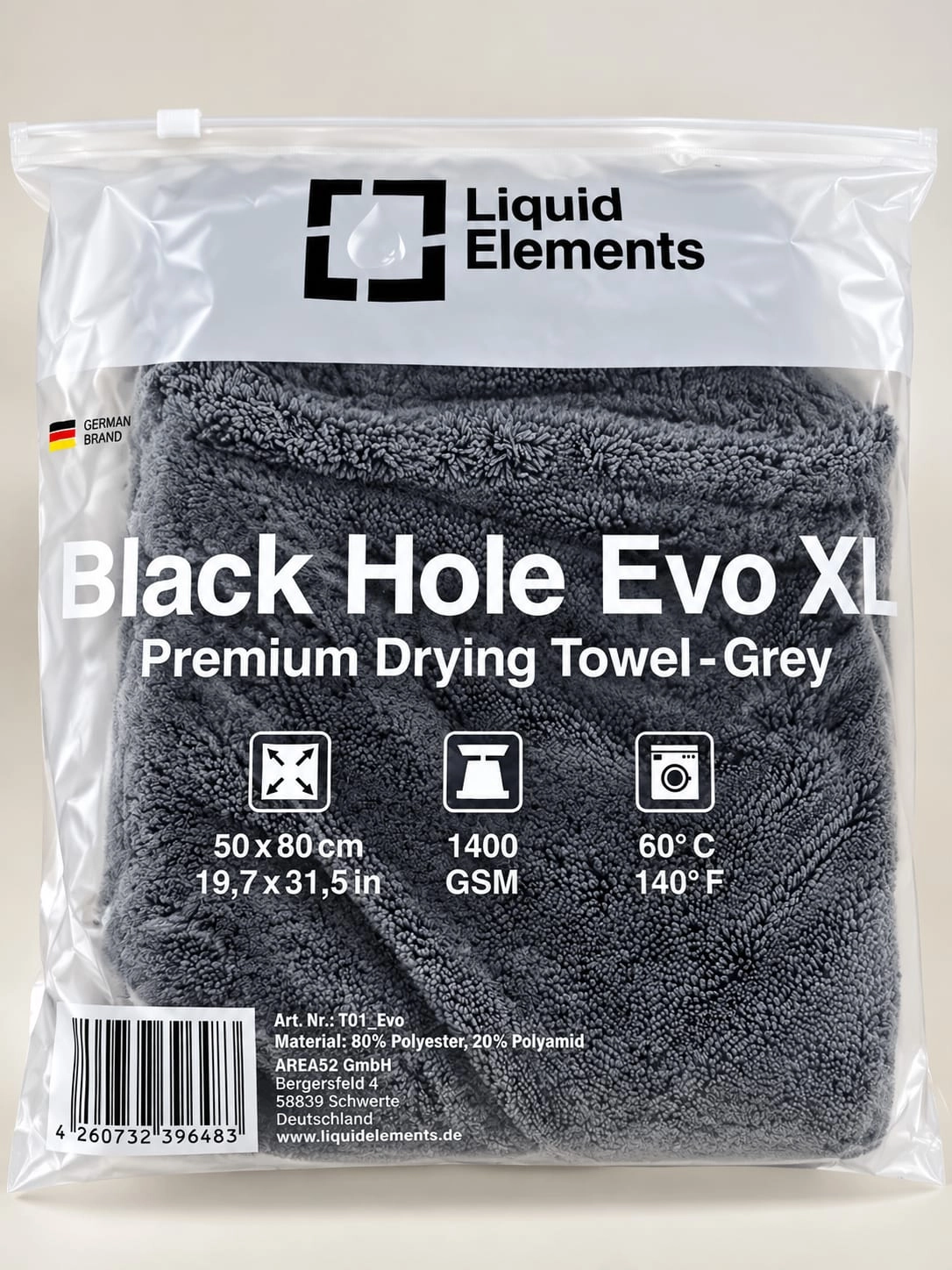 Liquid Elements Black Hole Evo 1400 GSM 50X80 Kurulama Havlusu
