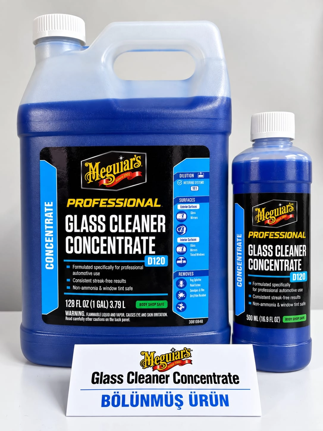 MEGUİARS GLASS CLEANER CONCENTRATE 1/10 KONSANTRE CAM TEMİZLEYİCİ 500 ML 